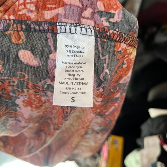 LULAROE Lindsay Womens Short Sleeve Kimono Fire Orange Floral Shirt Top … - Picture 5 of 7